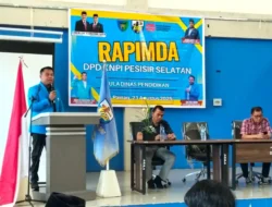 DPD KNPI Kabupaten Pesisir Selatan Sumatera Barat, menggelar Rapimda ke – XV, di Gedung Pertemuan Kantor Dinas Pendidikan & Kebudayaan