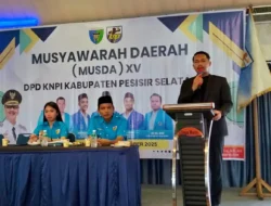 Rahmad Ardiansyah yang merupakan calon tunggal, dalam gelaran Musda ke – XV, DPD KNPI Pessel tahun 2025