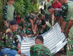 Kodim 0311/Pesisir Selatan Bangun Jembatan Armco Nagari Sungai Liku