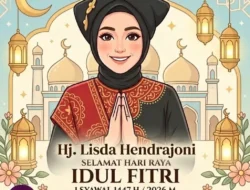 Lisda Hendrajoni laksanakan Sholat Idul Fitri di GOR Ilyas Yakub
